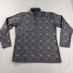 Fore Fathers Quarter‎ Zip Pullover Golf Shirt Geometric Print Mens XXXL